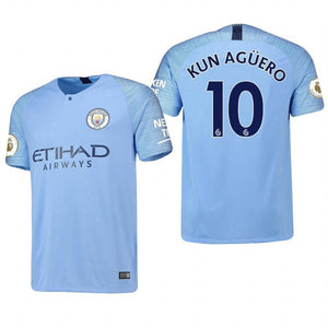 Sergio Aguero Manchester City Home Jersey 2018/19