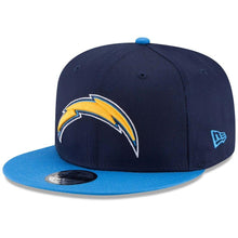 Load image into Gallery viewer, New Era Los Angeles Chargers Navy/Powder Blue Baycik 9FIFTY Adjustable Snapback Hat